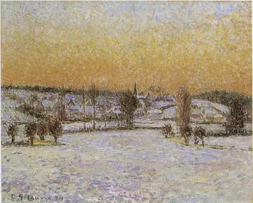 Paysage d'hiver, Éragny, Soir - Camille Pissarro