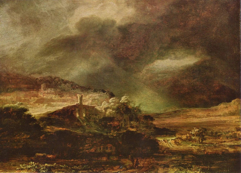 Paysage d'orage - Rembrandt
