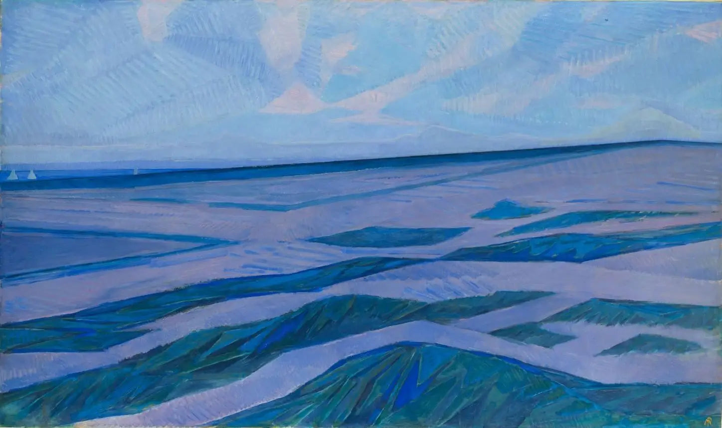 Reproduction du tableau « Paysage de dunes à Domburg - Piet Mondrian » par Alpha Reproduction en peinture à l’huile
