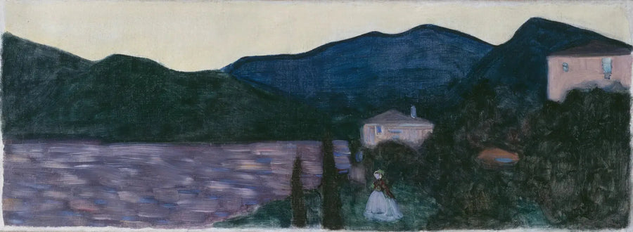 Paysage de montagne avec lac - Vassily Kandinsky