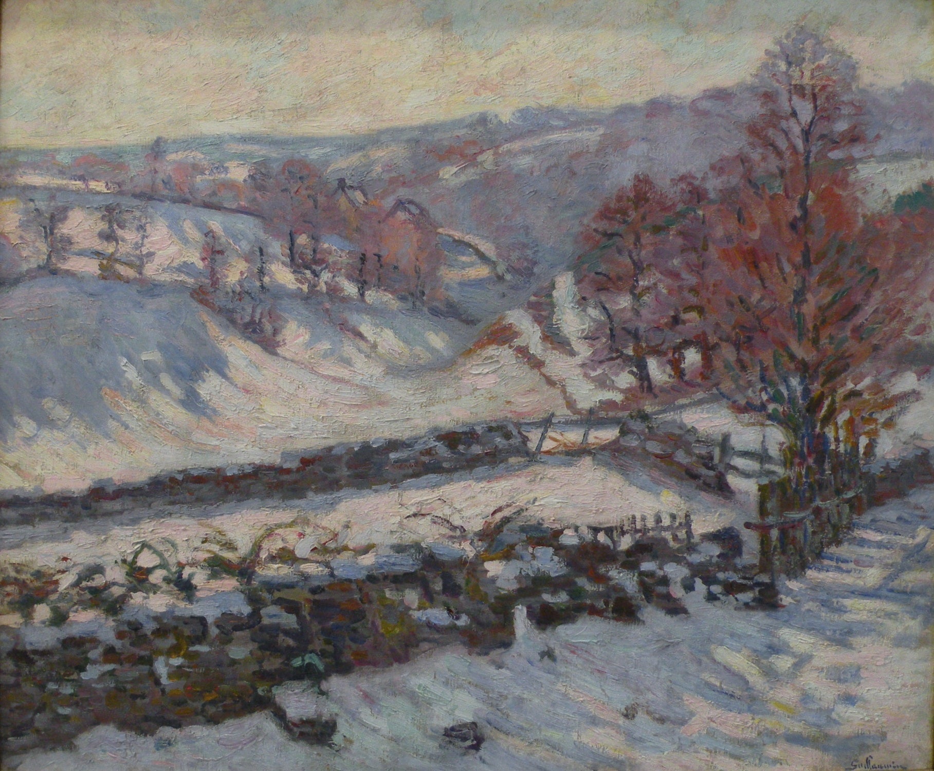 Paysage de neige à Crozant - Armand Guillaumin