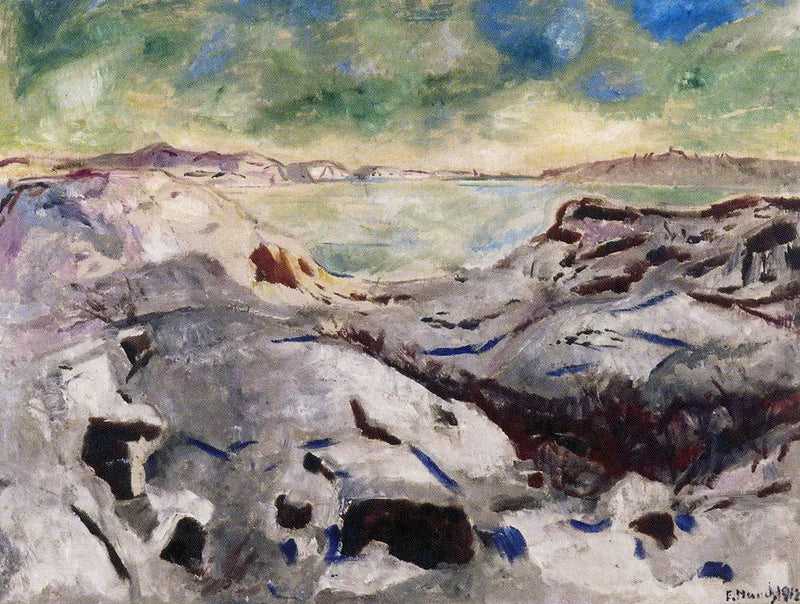 Paysage de neige à Kragerø - Edvard Munch