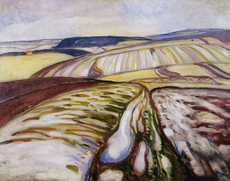 Paysage de neige, Thuringe - Edvard Munch