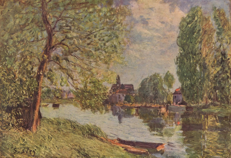 Paysage de rivière à Moret-sur-Loing - Alfred Sisley