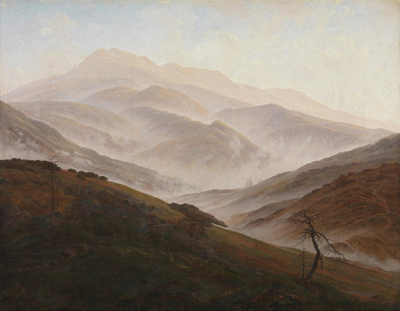 Paysage des Monts des Géants avec le brouillard montant - Caspar David Friedrich