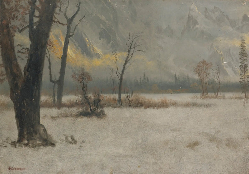 Paysage d'hiver - Albert Bierstadt