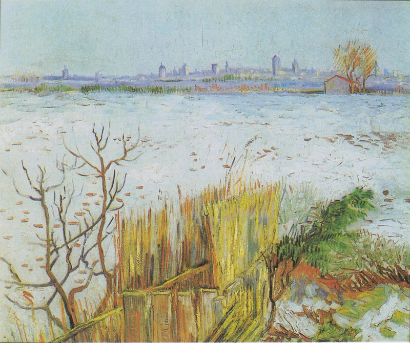 Paysage enneigé avec Arles à l’arrière-plan, F391 – Van Gogh