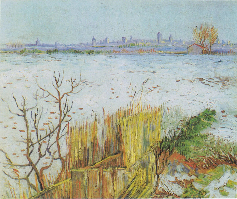 Paysage enneigé avec Arles à l’arrière-plan, F391 – Van Gogh