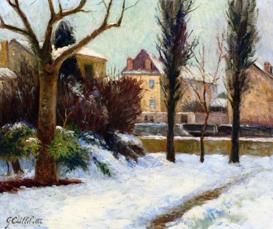 Paysage enneigé - Gustave Caillebotte