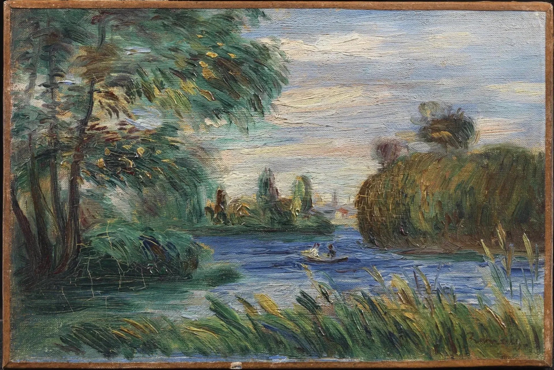 Paysage fluvial - Pierre-Auguste Renoir image 1 copie peinte à la main à l’huile