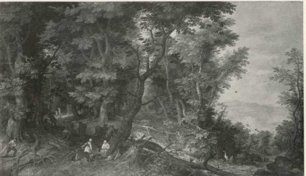 Paysage forestier (Le repos pendant la fuite vers l'Égypte) - Jan Brueghel l'Ancien image 1 copie peinte à la main à l’huile