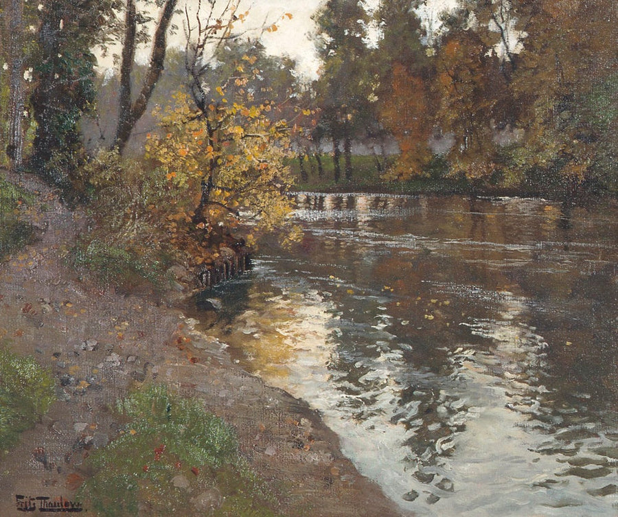 Paysage - Frits Thaulow image 1 reproduction artisanale de tableau