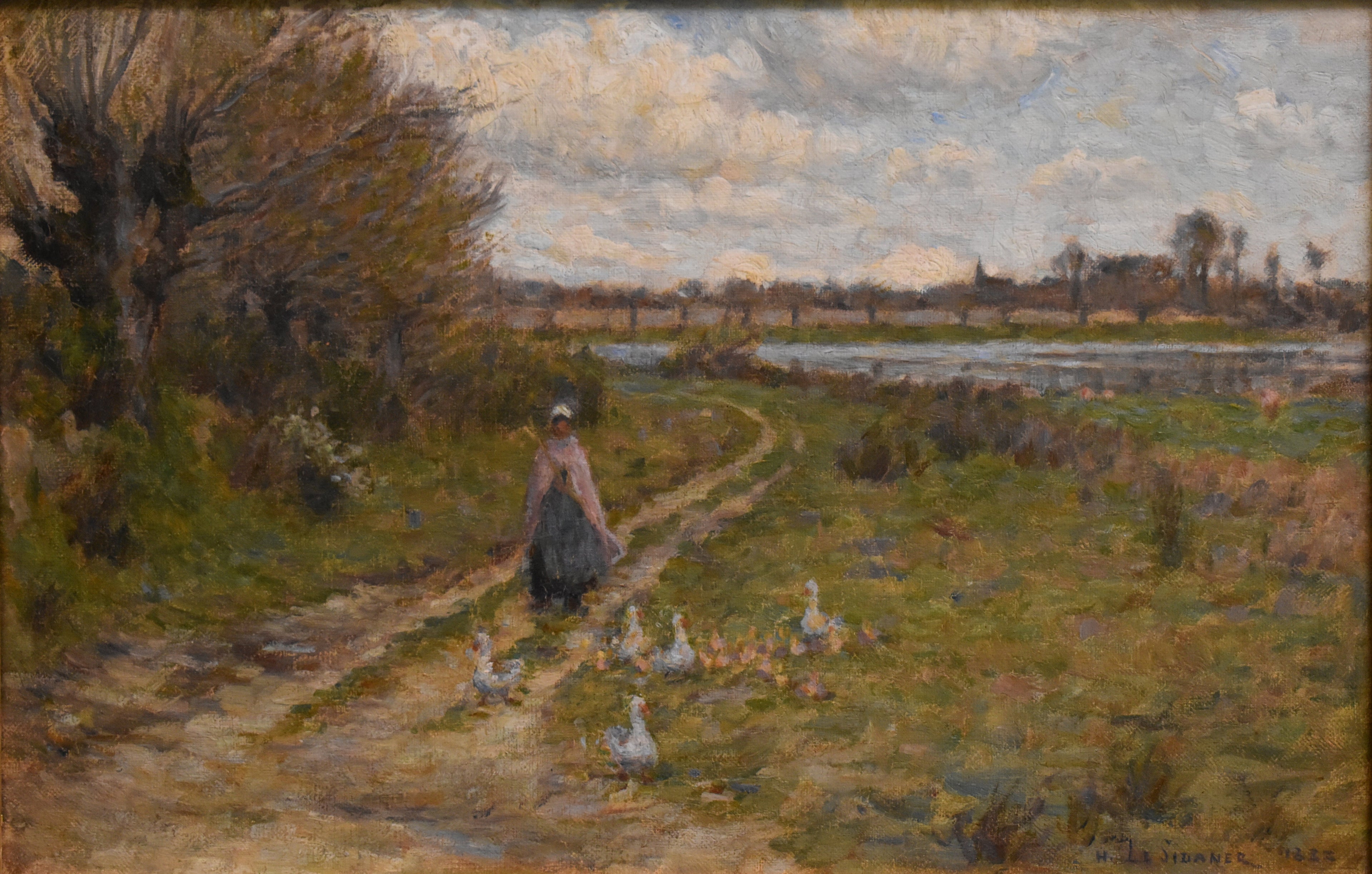 Paysage, gardeuse d'oies - Henri Le Sidaner