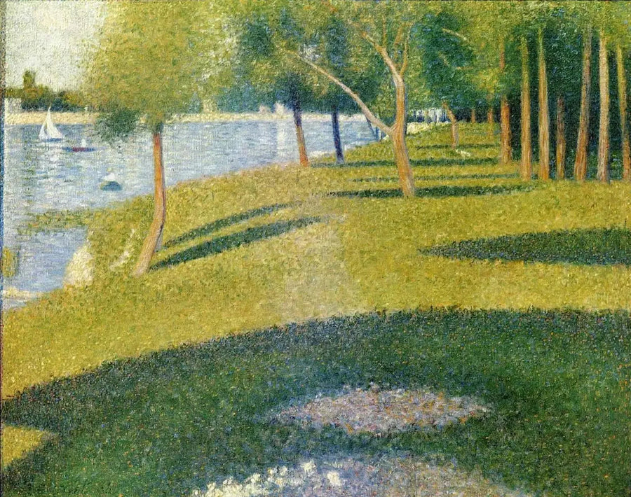 Paysage, l'île de la Grande-Jatte - Georges Seurat