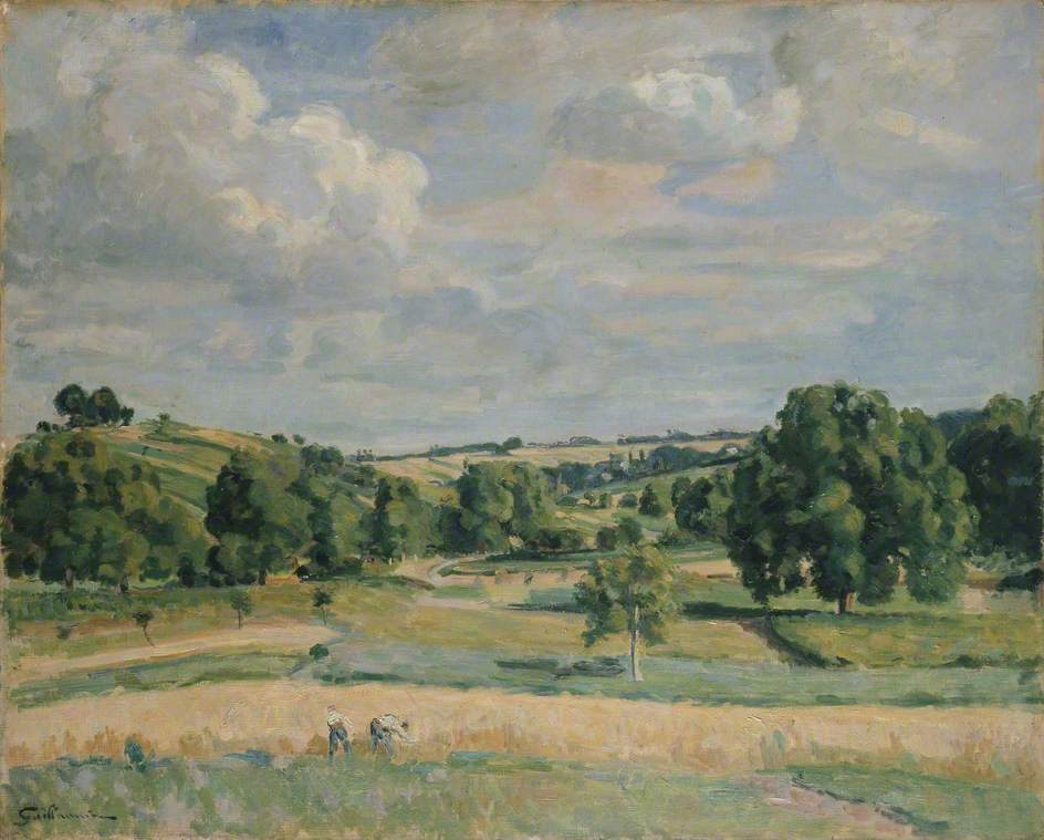 Paysage : La période des récoltes dans la vallée de la Somme - Armand Guillaumin
