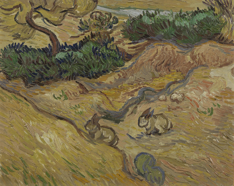 Paysage avec des lapins, F739 – Van Gogh