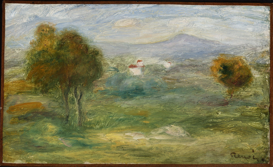 Paysage avec maisons à Cagnes-sur-Mer, 1911 – Renoir