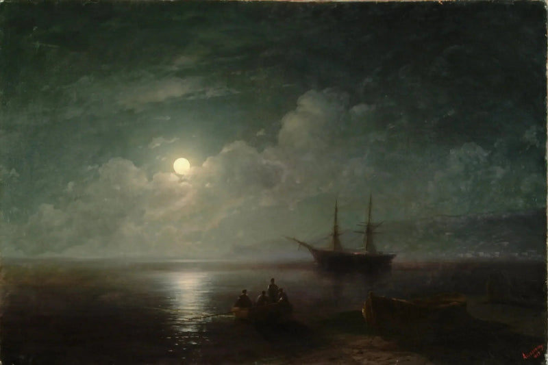 Paysage marin avec pleine lune - Ivan Aïvazovski