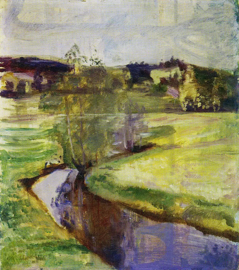 Paysage norvégien de printemps - Edvard Munch