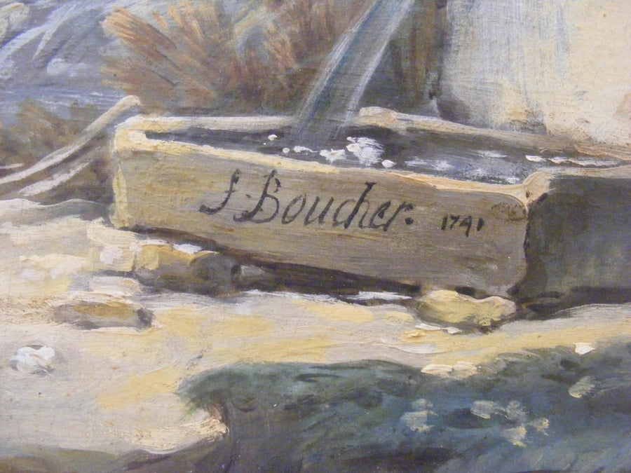 Paysage pastoral avec le fleuve - François Boucher