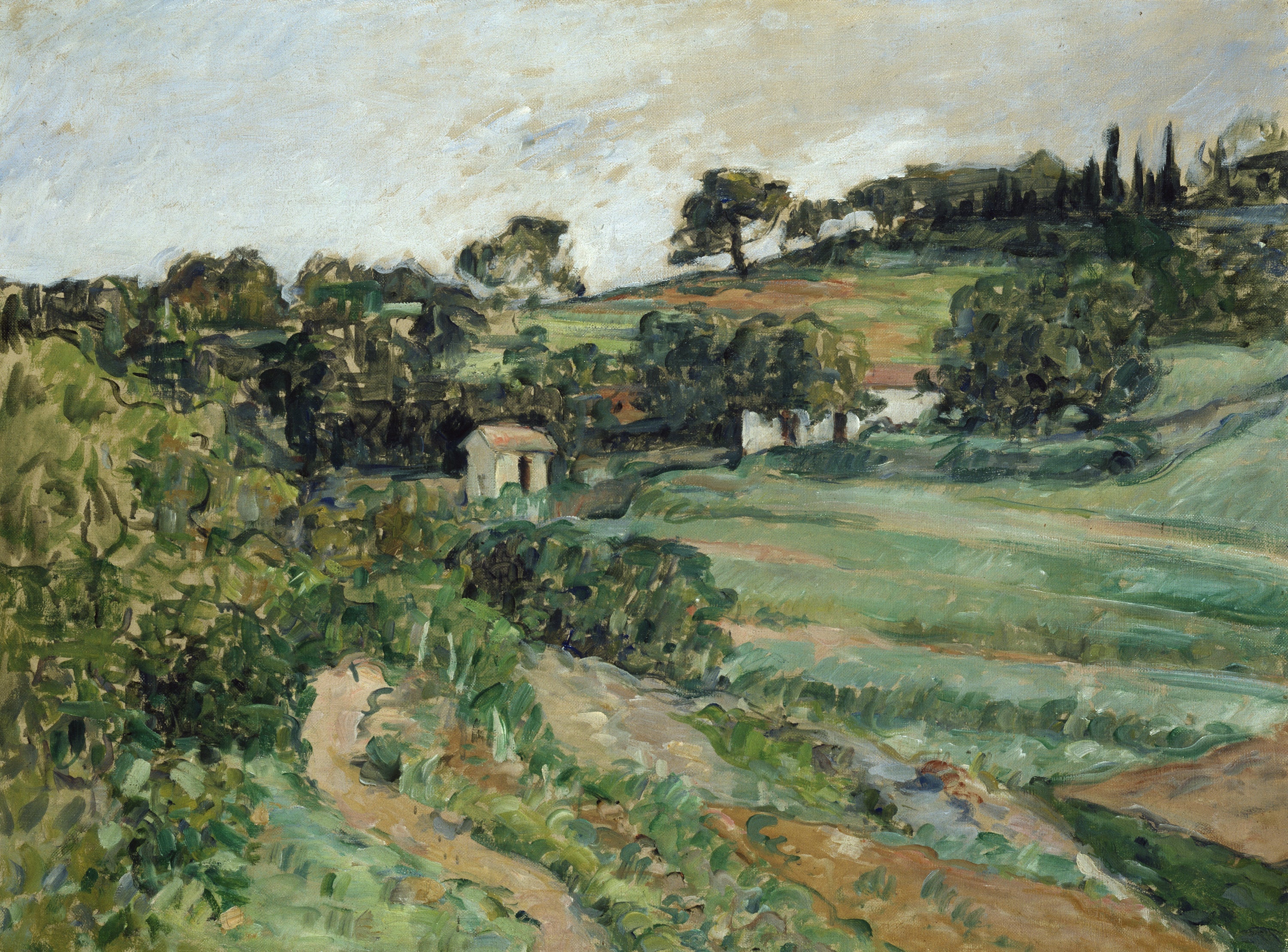 Reproduction du tableau « Paysage - Paul Cézanne » par Alpha Reproduction en peinture à l’huile