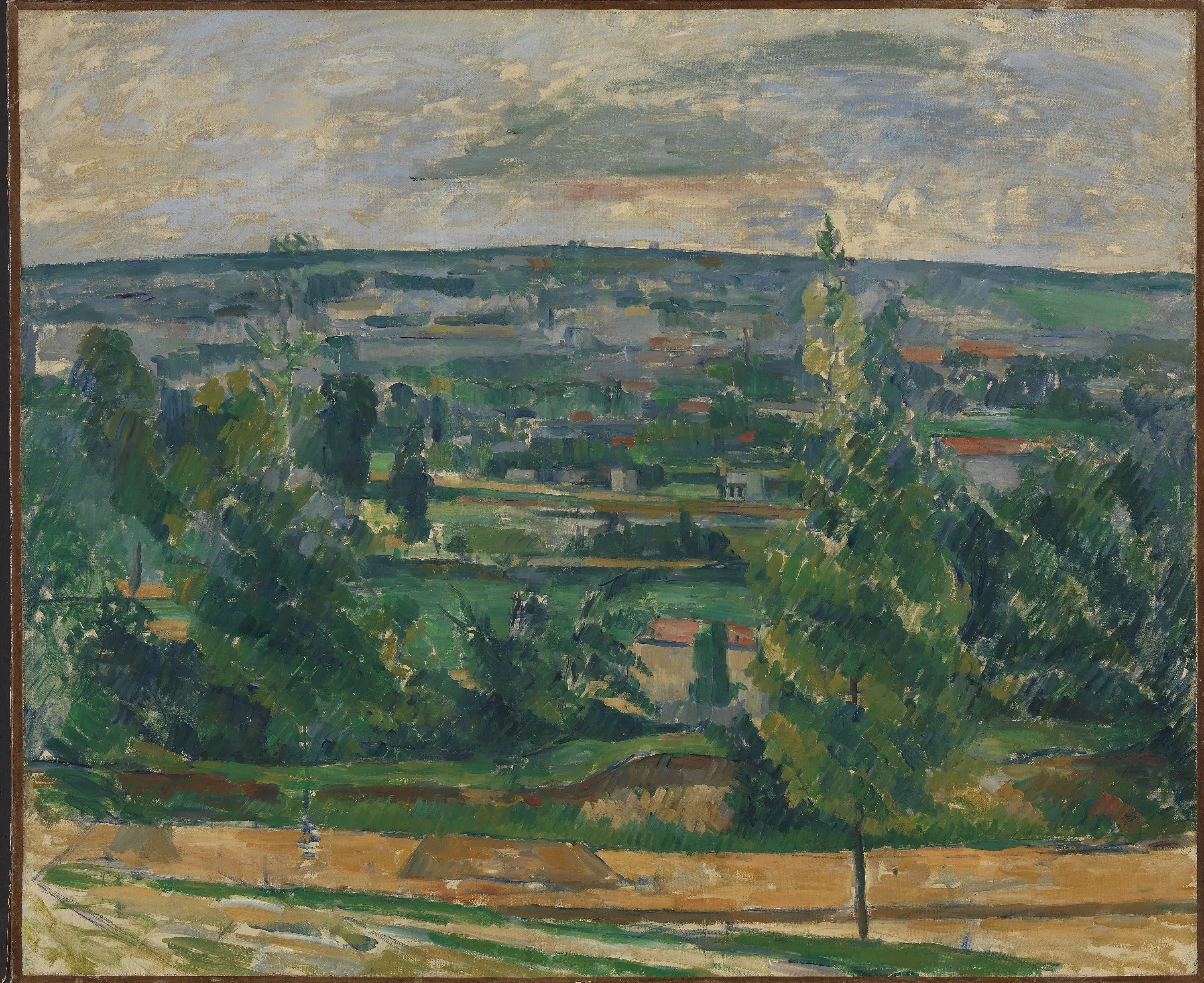Reproduction du tableau « Paysage près de Melun - Paul Cézanne » par Alpha Reproduction en peinture à l’huile