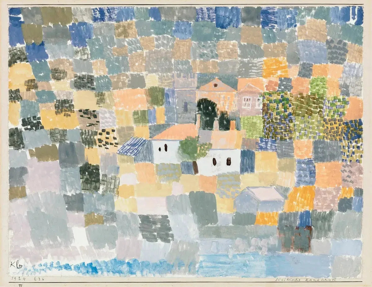 Paysage sicilien (Sicilische Landschaft) - Paul Klee image 1 copie peinte à la main à l’huile