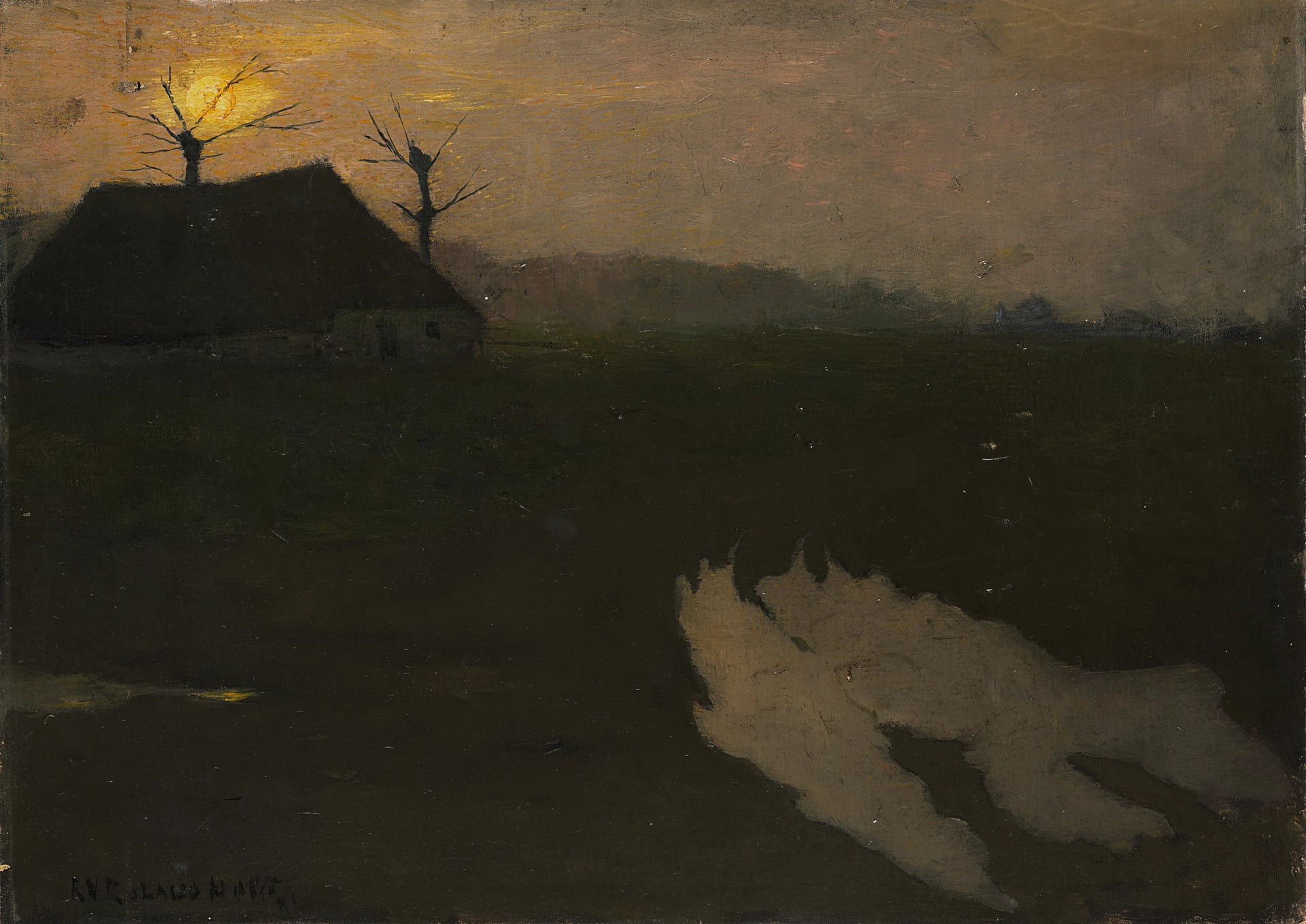 Paysage du soir avec la lune (1891) - Richard Roland Holst
