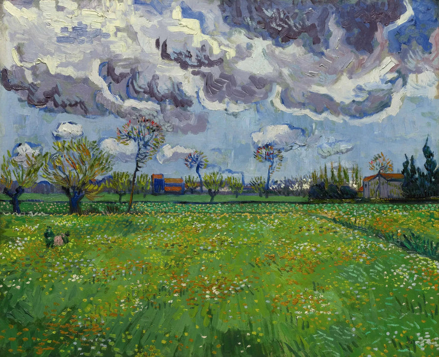 Paysage sous un ciel mouvementé - Vincent van Gogh