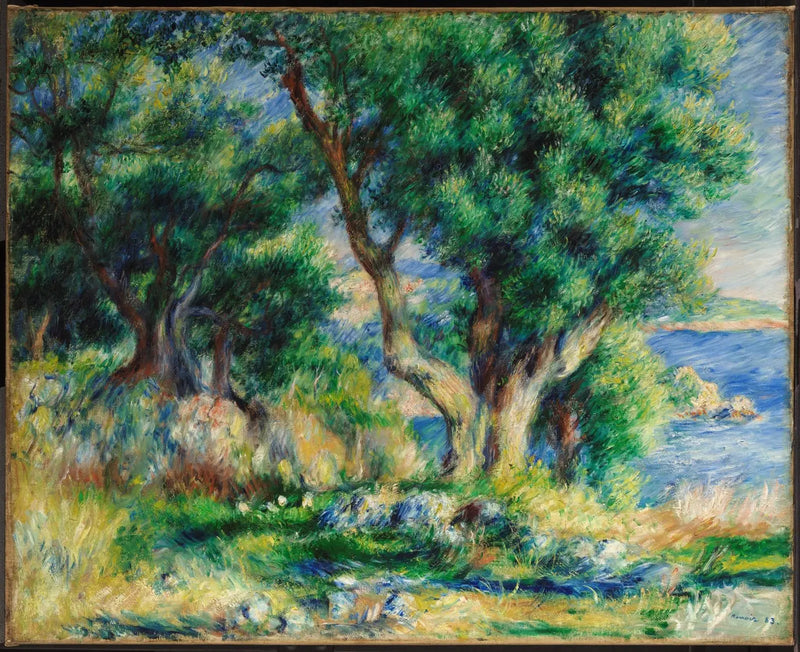 Paysage sur la côte, près de Menton - Pierre-Auguste Renoir