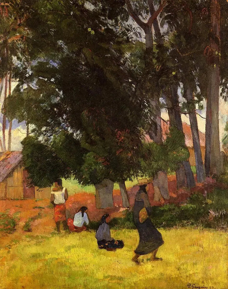 Paysage tahitien avec personnages - Paul Gauguin