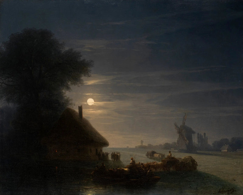 Paysage ukrainien de nuit - Ivan Aïvazovski