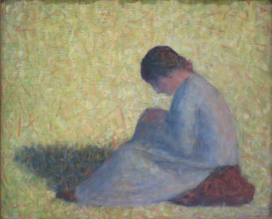 Paysanne assise dans l'herbe - Georges Seurat