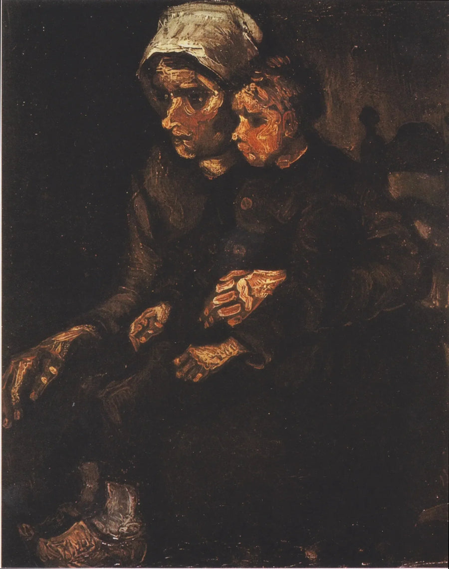 Paysanne avec un enfant sur ses genoux - Vincent van Gogh