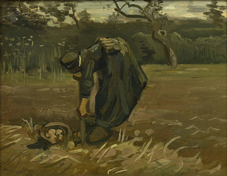 Paysanne arrachant des pommes de terre, F98 – Van Gogh