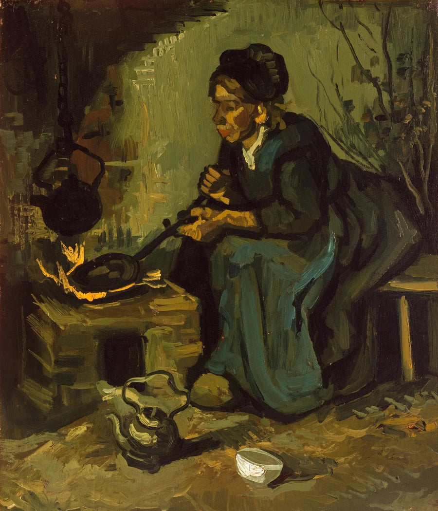 Paysanne faisant la cuisine. - Vincent van Gogh