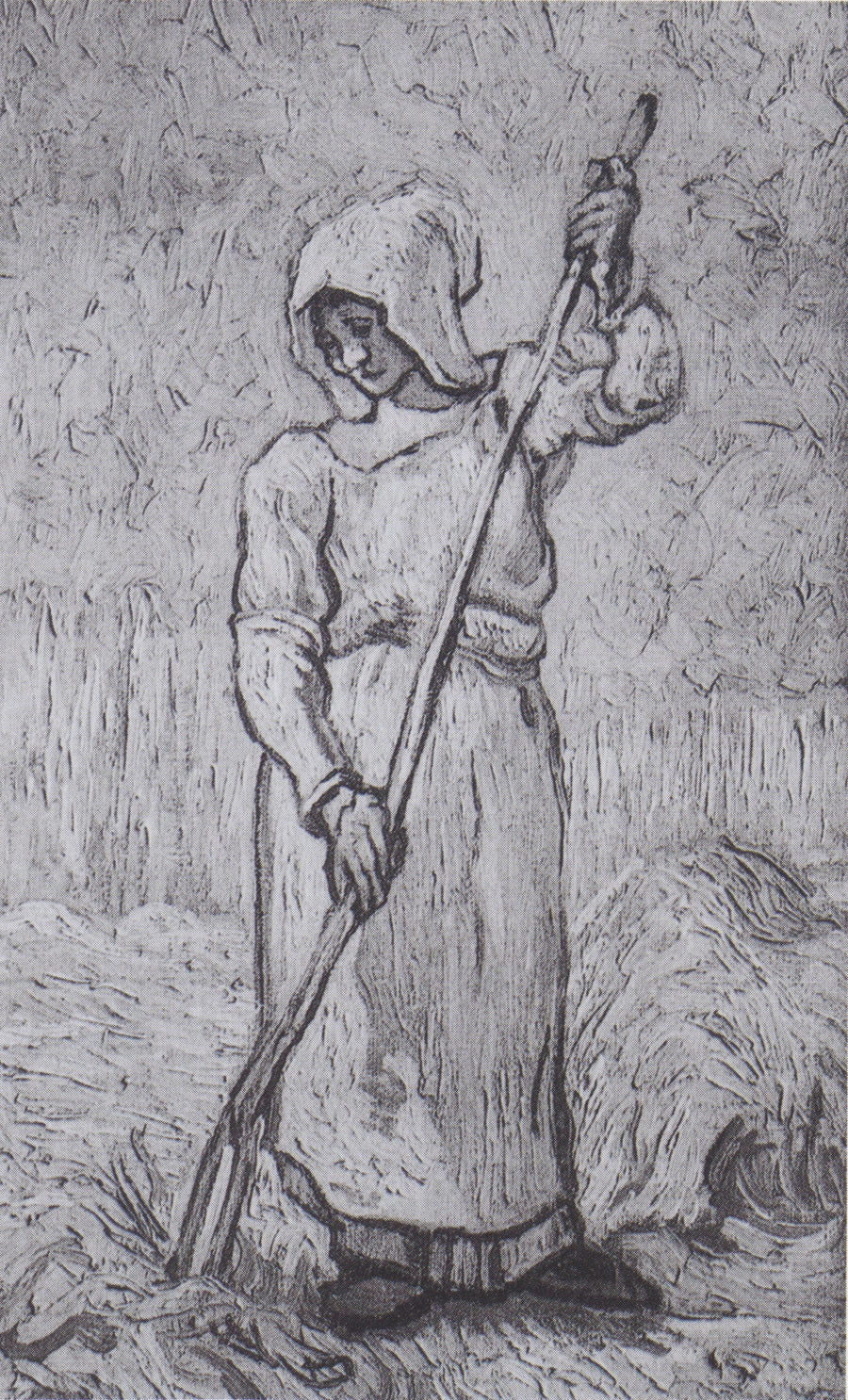 Paysanne au râteau, d’après Millet, F698 – Van Gogh