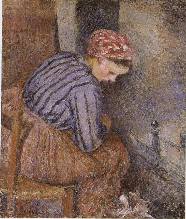 Paysanne se chauffant - Camille Pissarro
