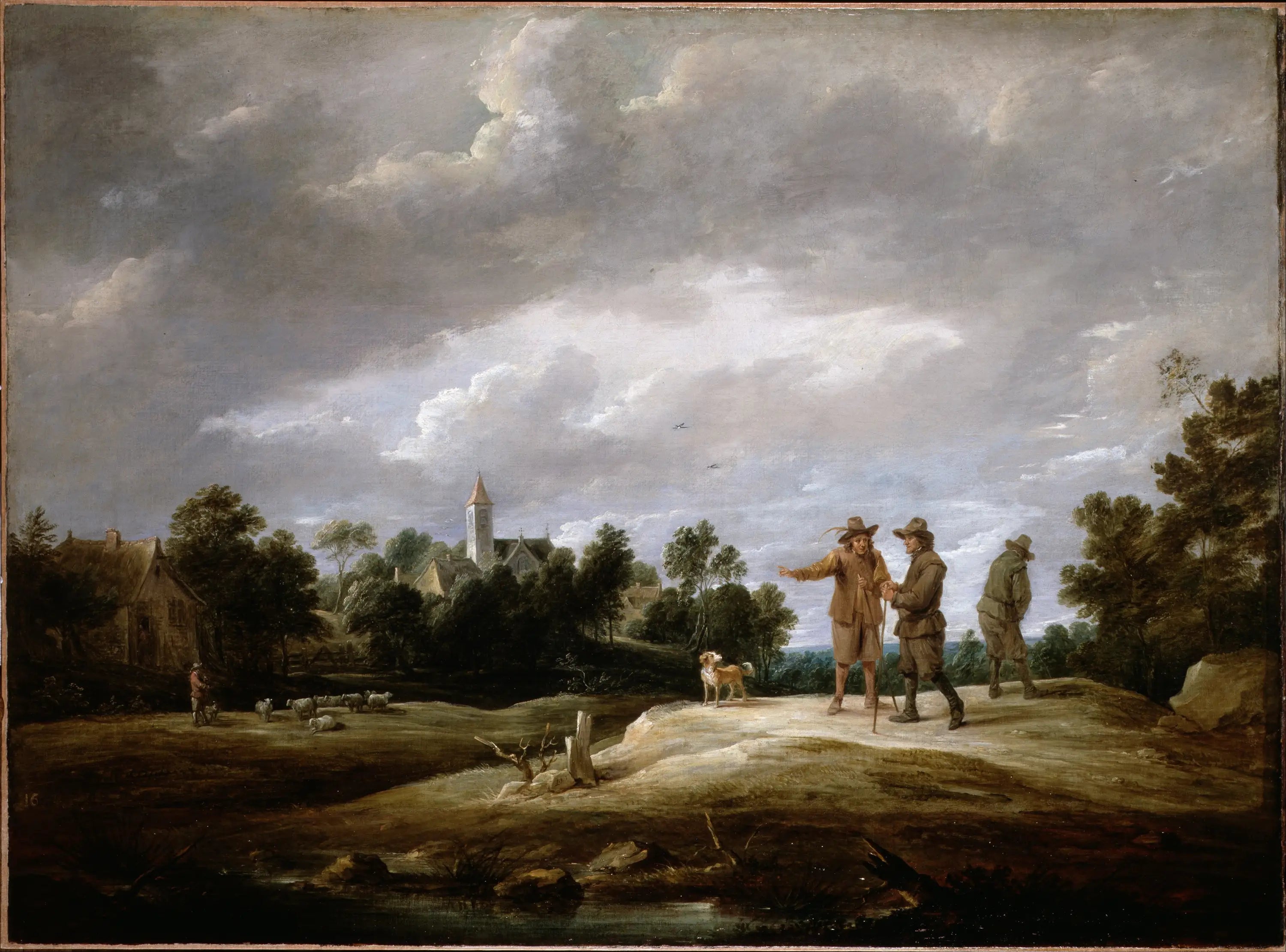 Paysans conversant - David Teniers le Jeune image 1 reproduction réalisée par Alpha Reproduction