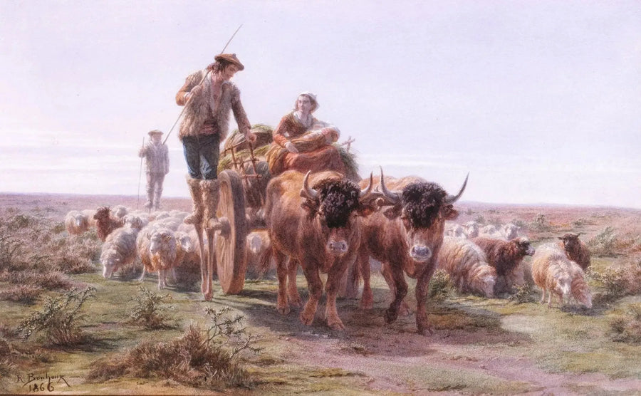 Paysans landais allant au marché - Rosa Bonheur