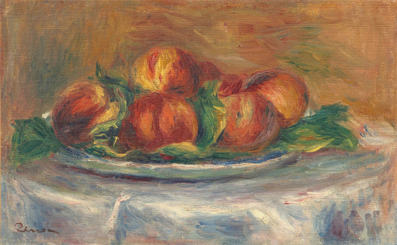 Pêches dans une assiette - Pierre-Auguste Renoir