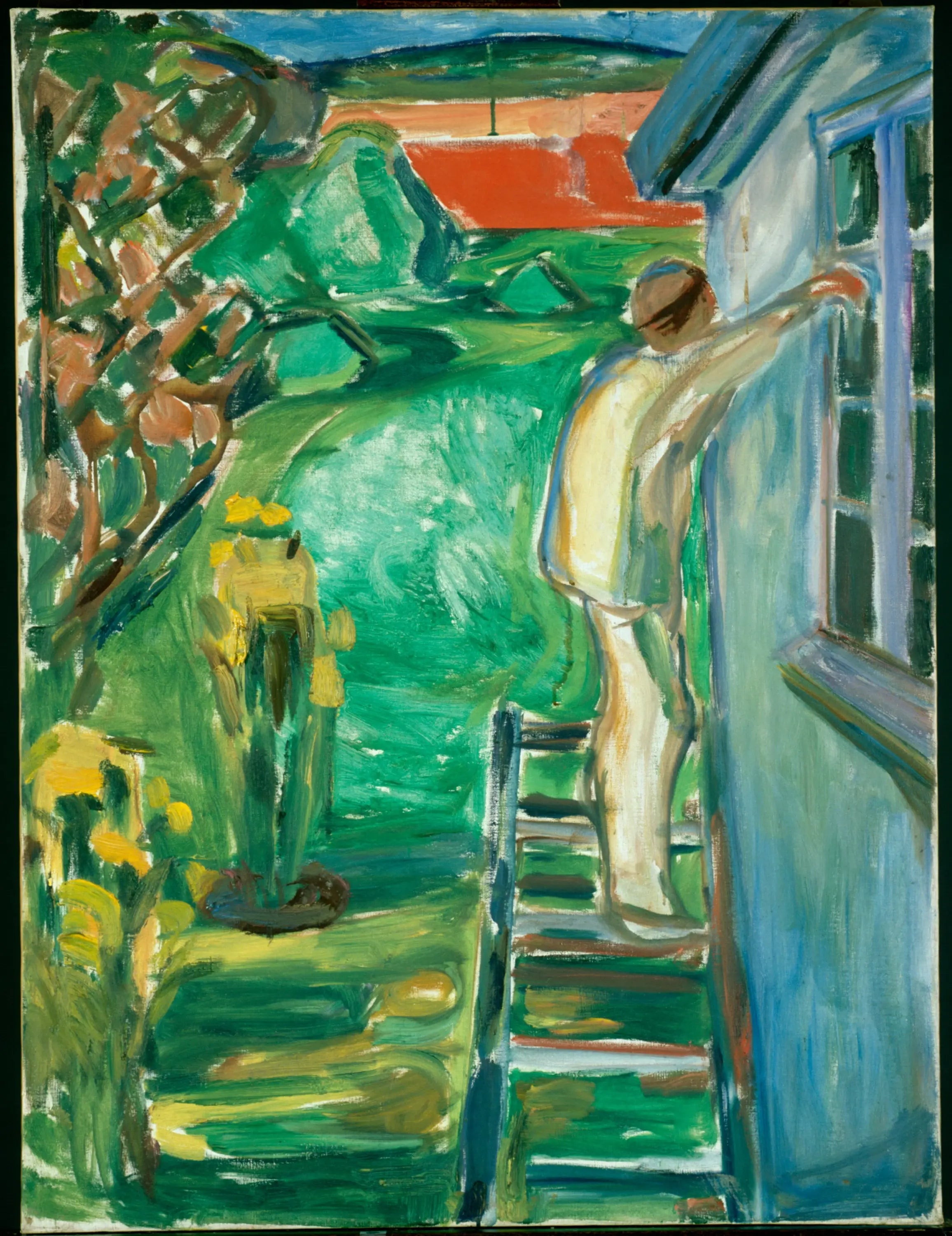 Reproduction du tableau « Peintre près du mur - Edvard Munch » par Alpha Reproduction en peinture à l’huile