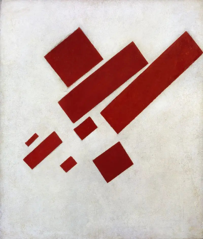 Peinture suprématiste : huit rectangles rouges - Kazimir Malevich