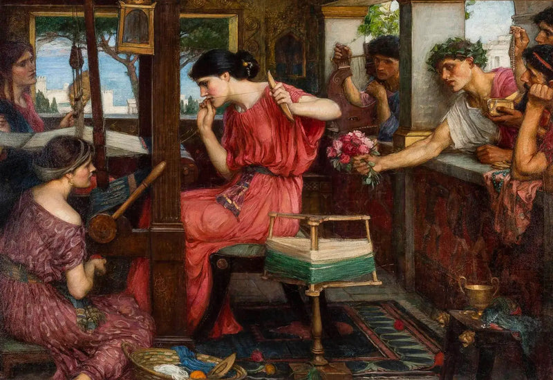 Pénélope et les prétendants - John William Waterhouse