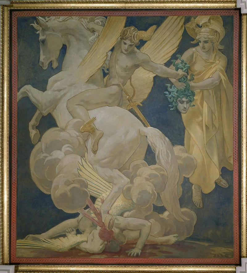 Persée sur Pégase tuant Méduse - John Singer Sargent