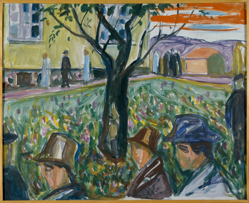 Personnes déambulant au jardin - Edvard Munch