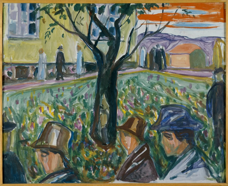 Personnes déambulant au jardin - Edvard Munch