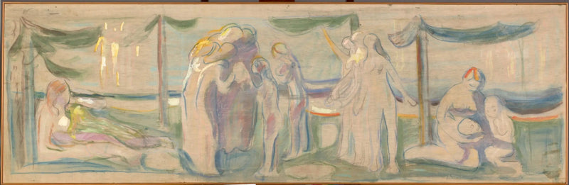 Personnes nues sur la plage - Edvard Munch