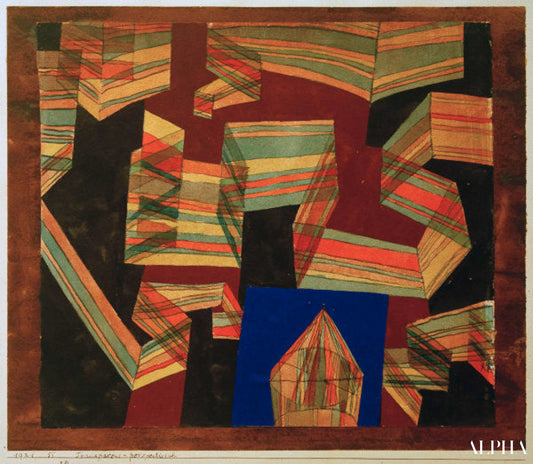 Perspective en transparence, 1921 - Paul Klee - Reproductions de tableaux et peintures haut de gamme