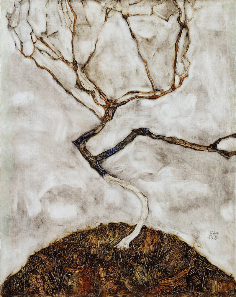 Petit arbre à la fin de l'automne - Egon Schiele